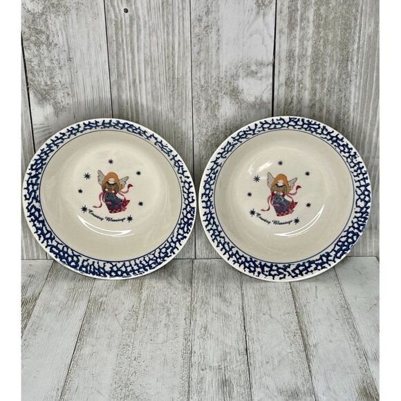 Country Blessings Angel Bowls Set of 2 - Picture 1 of 4